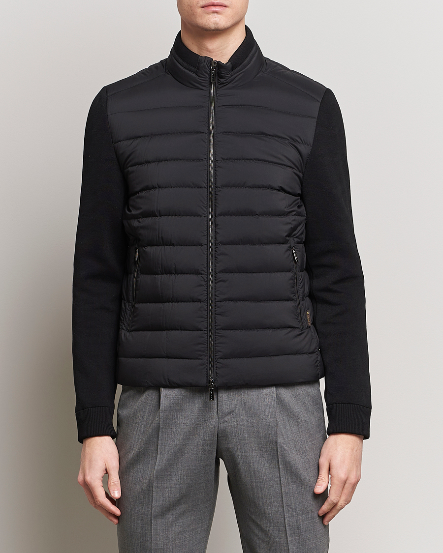 Herren | Stilvolle Jacken | MooRER | Hybrid Padded Jacket Black