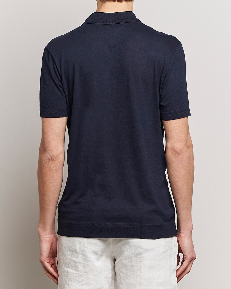 Herren | Poloshirts | Orlebar Brown | Jarrett Jaquard Knitted Ribb Polo Night Iris