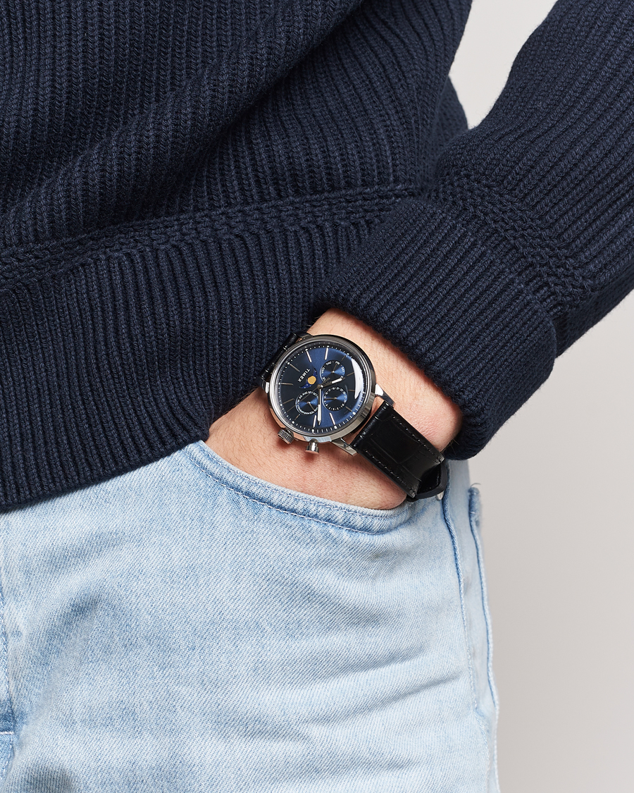 Herren | Timex Marlin Moon Phase Quartz 40mm Blue Dial | Timex | Marlin Moon Phase Quartz 40mm Blue Dial