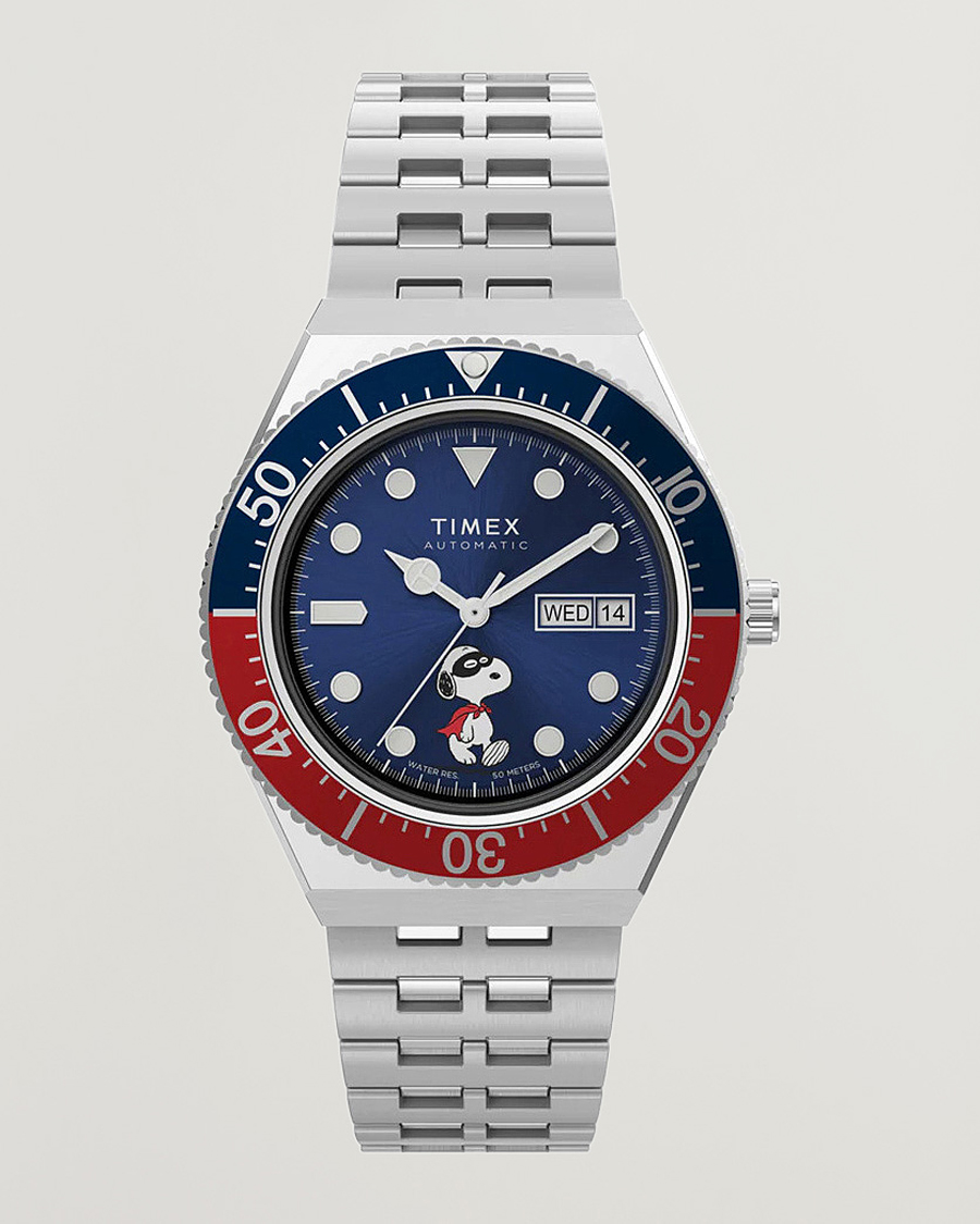 Herren | Timex M79 X Peanuts Masked Marvel Automatic 40mm Blue Dial | Timex | M79 X Peanuts Masked Marvel Automatic 40mm Blue Dial