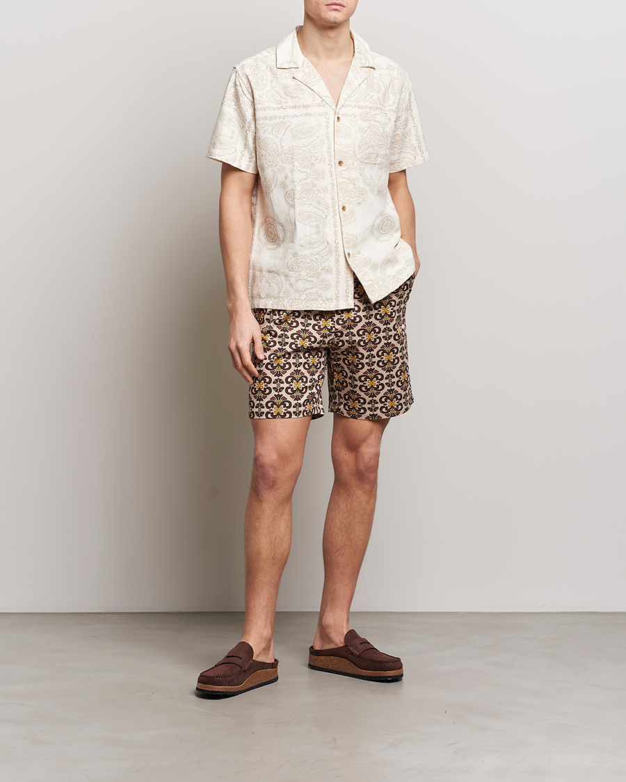 Herren | Hemden | LES DEUX | Lesley Paisley Short Sleeve Shirt Light Ivory