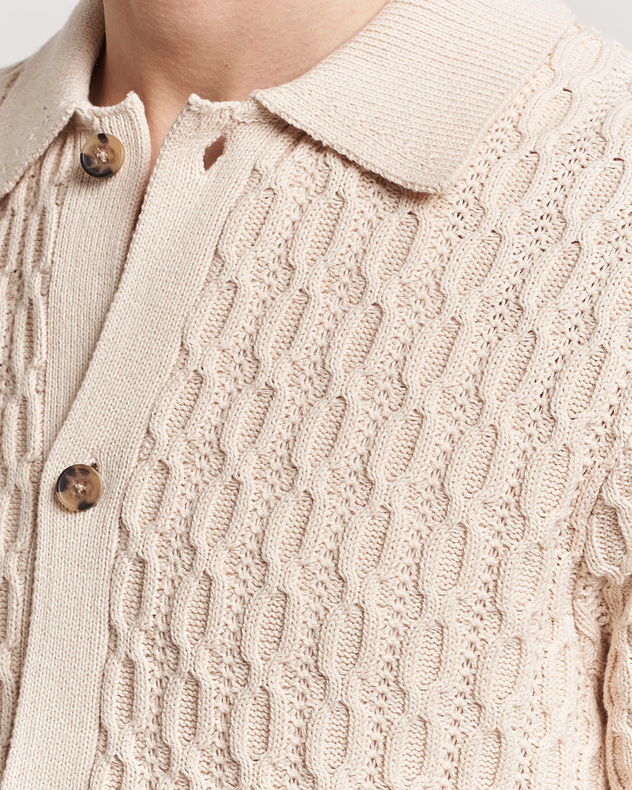 Herren | Hemden | LES DEUX | Garret Knitted Short Sleeve Shirt Ivory