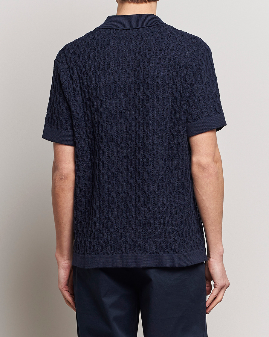 Herren | Hemden | LES DEUX | Garret Knitted Short Sleeve Shirt Dark Navy