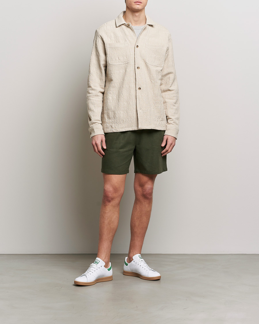 Herren | Shorts | LES DEUX | Otto Linen Shorts Forrest Green
