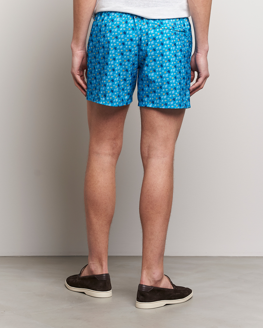 Herren | Badehosen | Vilebrequin | Mahina Printed Swimshorts Bleu Hawaii