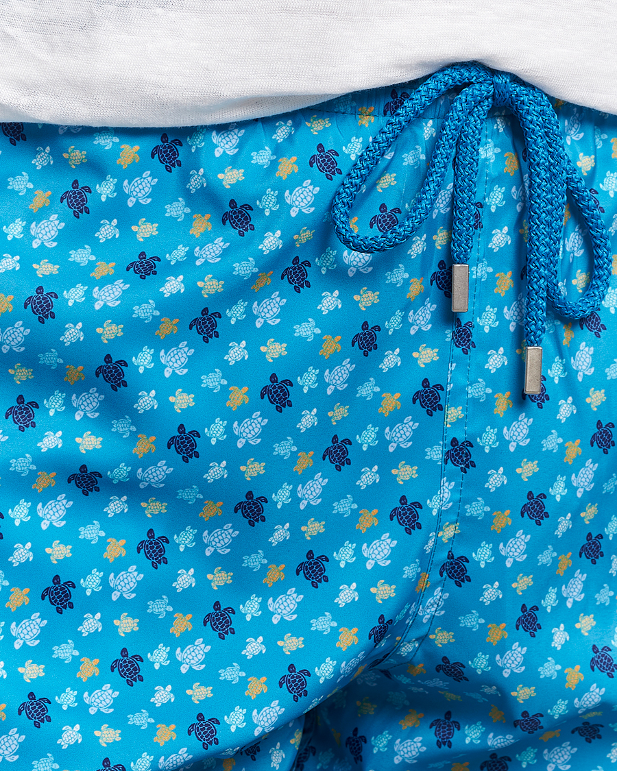Herren | Badehosen | Vilebrequin | Mahina Printed Swimshorts Bleu Hawaii