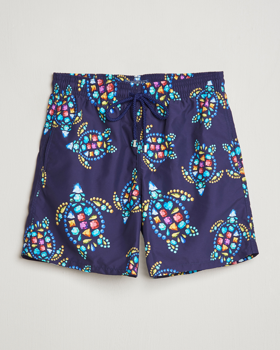 Herren | Badehosen | Vilebrequin | Moorea Printed Swimshorts Minuit