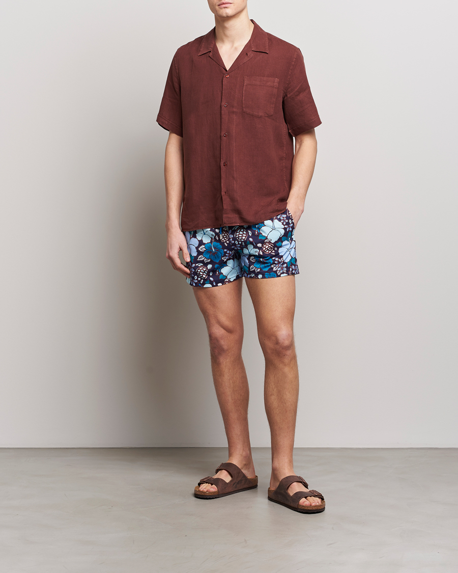 Herren | Hemden | Vilebrequin | Carhli Resort Short Sleeve Shirt Acajou