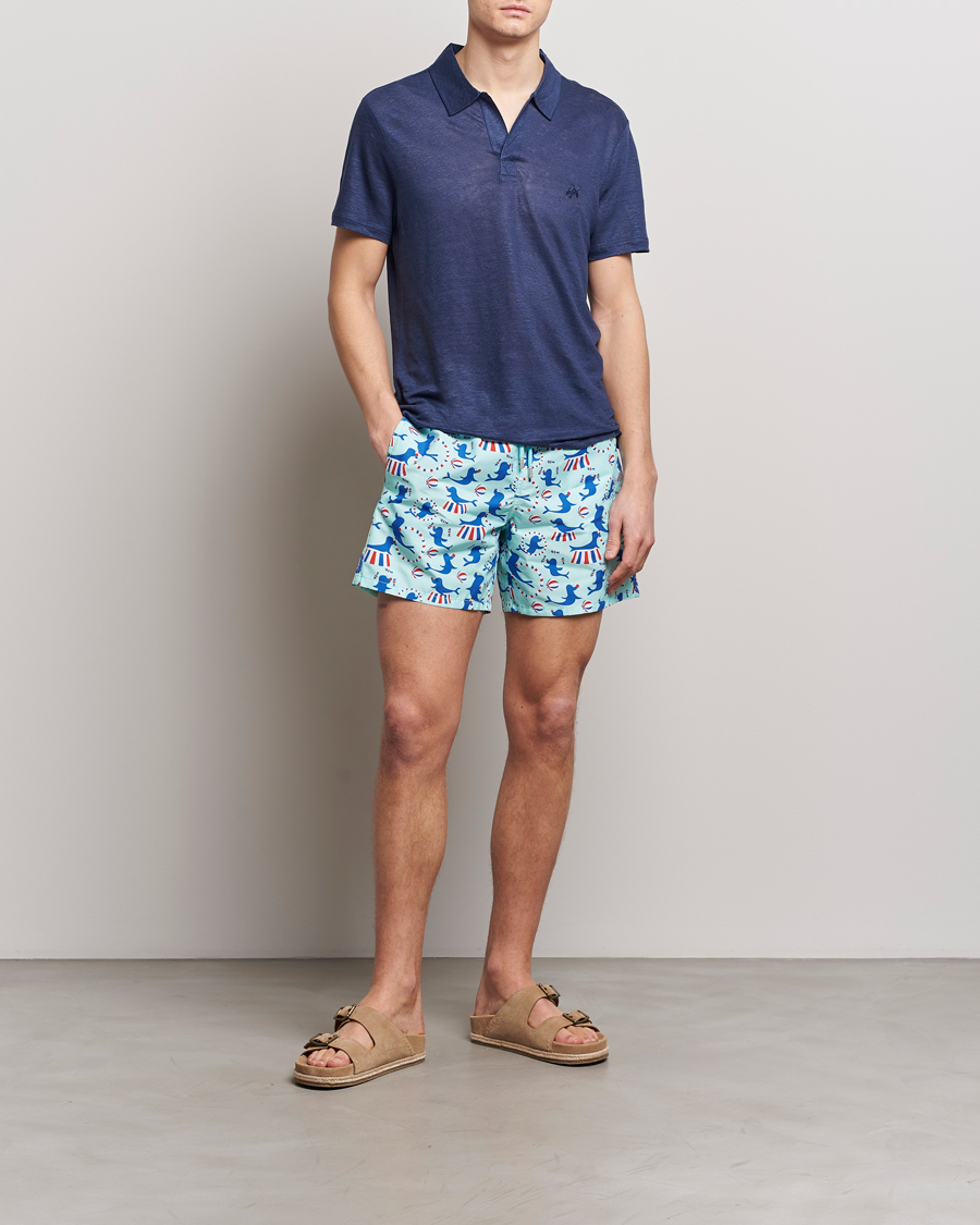 Herren | Poloshirts | Vilebrequin | Pyramid Linen Jersey Polo Bleu Marine