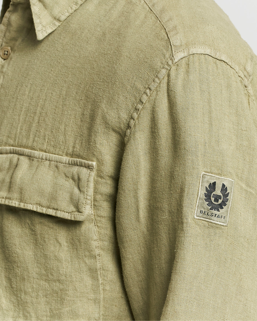 Herren | Hemden | Belstaff | Scale Linen Pocket Shirt Aloe