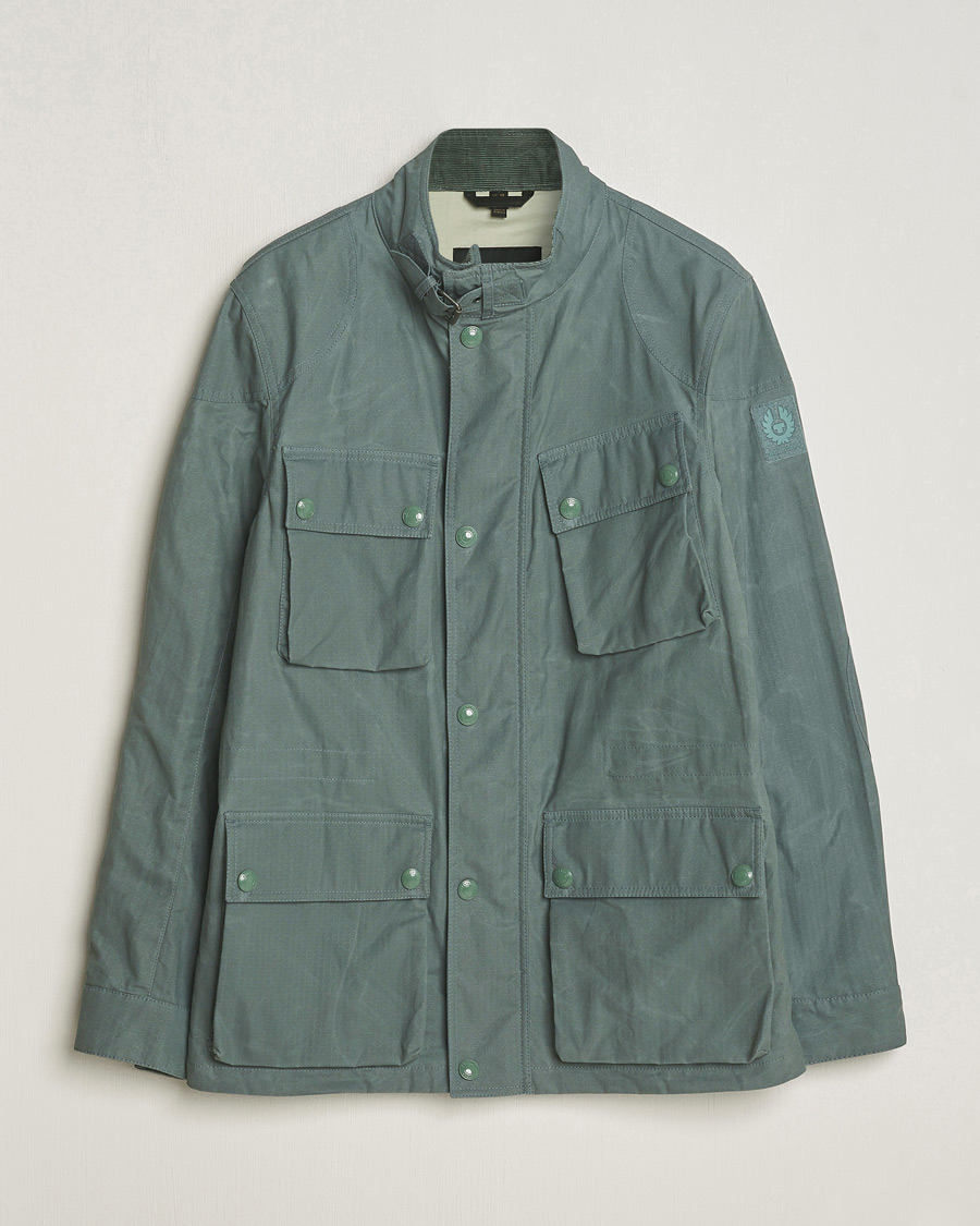 Herren | Jacken | Belstaff | Landsport Dry Wax Fieldmaster Mineral Green