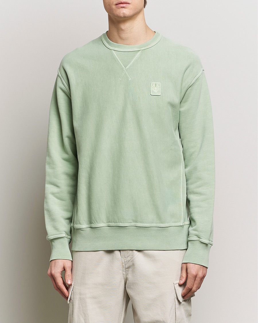 Herren | Sweatshirts | Belstaff | Outliner Cotton Crew Neck Echo Green