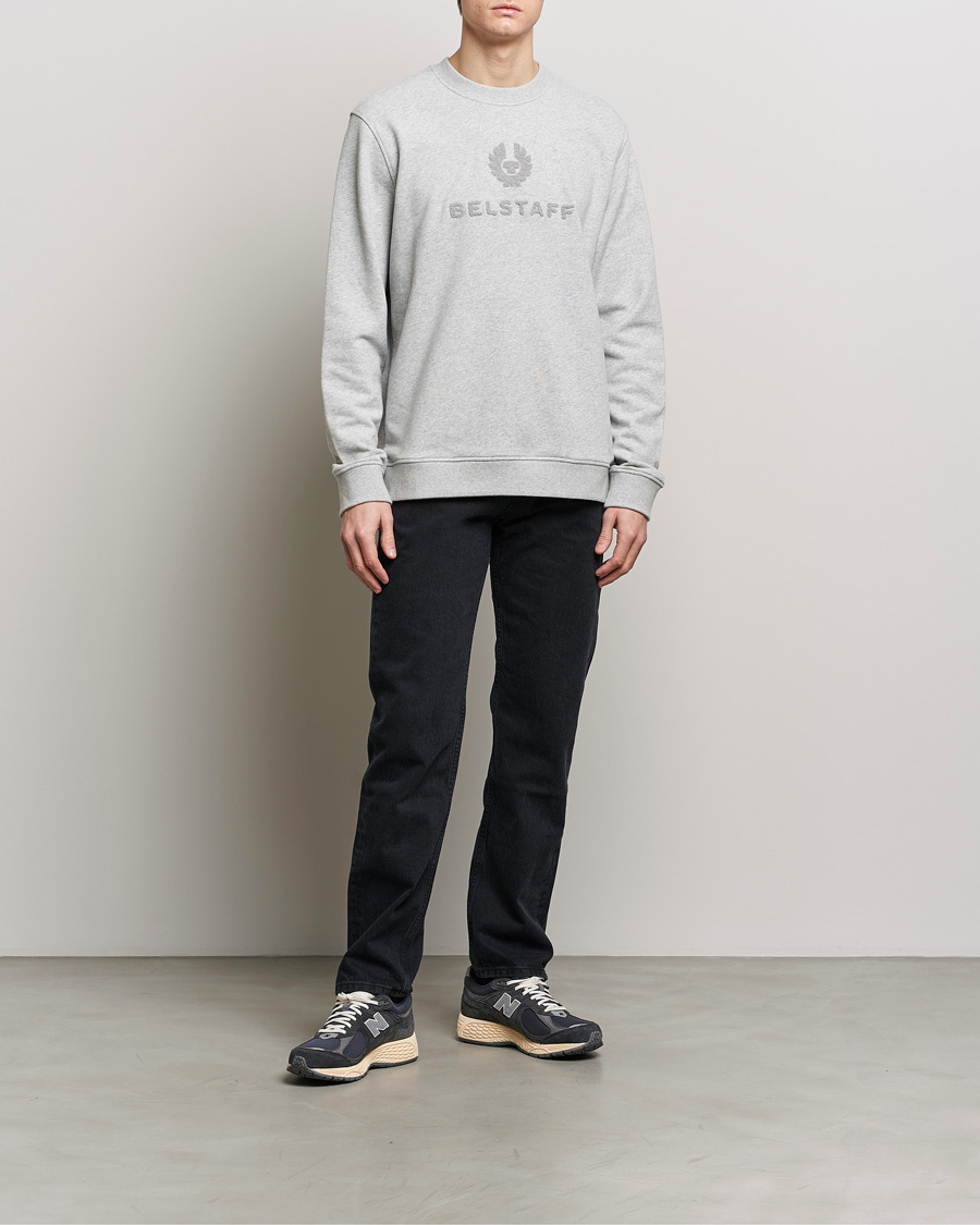 Herren | Pullover | Belstaff | Varsity Logo Sweatshirt Old Silver Heather