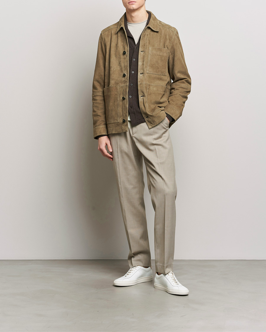 Herren | Jacken | J.Lindeberg | Walt Suede Jacket Walnut