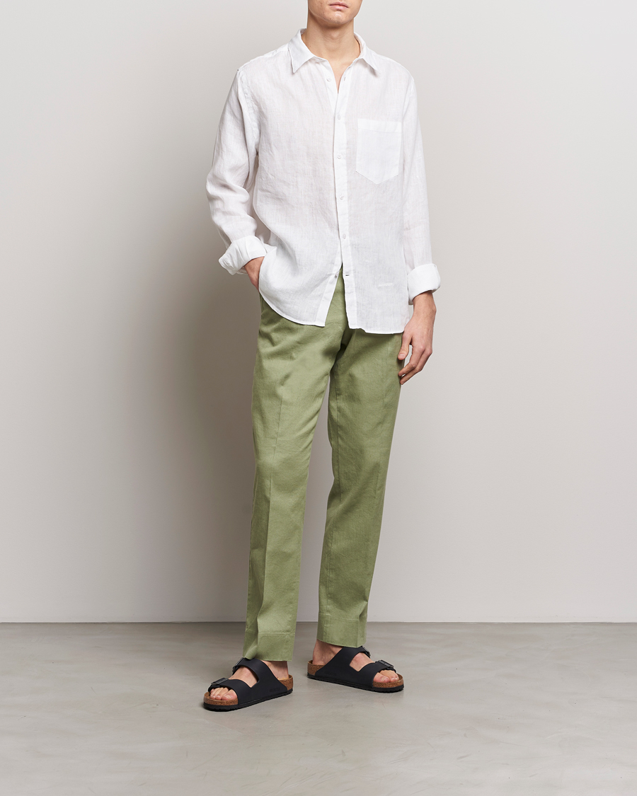 Herren | Hemden | J.Lindeberg | Regular Fit Clean Linen Shirt White
