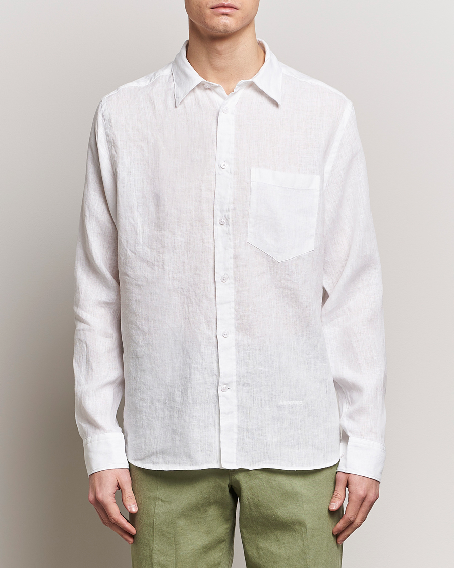 Herr | J.Lindeberg | J.Lindeberg | Regular Fit Clean Linen Shirt White