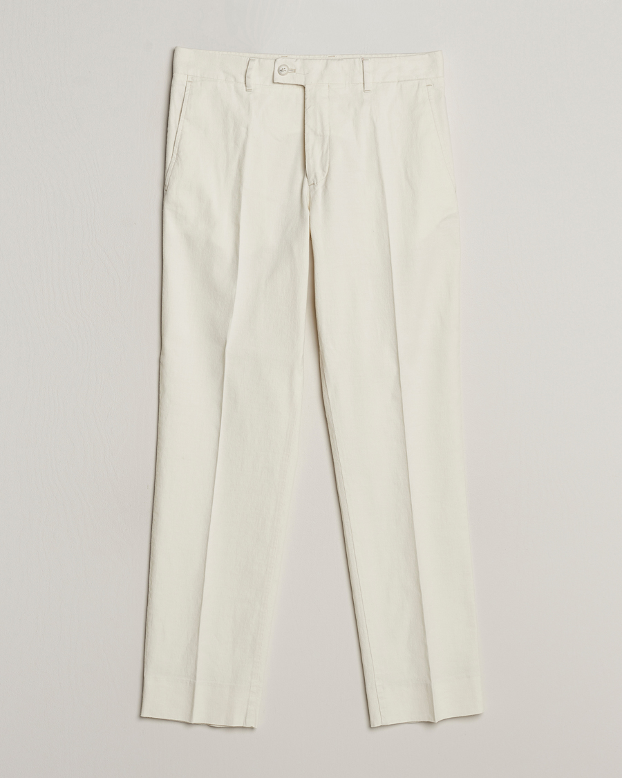Herren | Hosen | J.Lindeberg | Lois Cotton/Linen Stretch Pants Cloud White