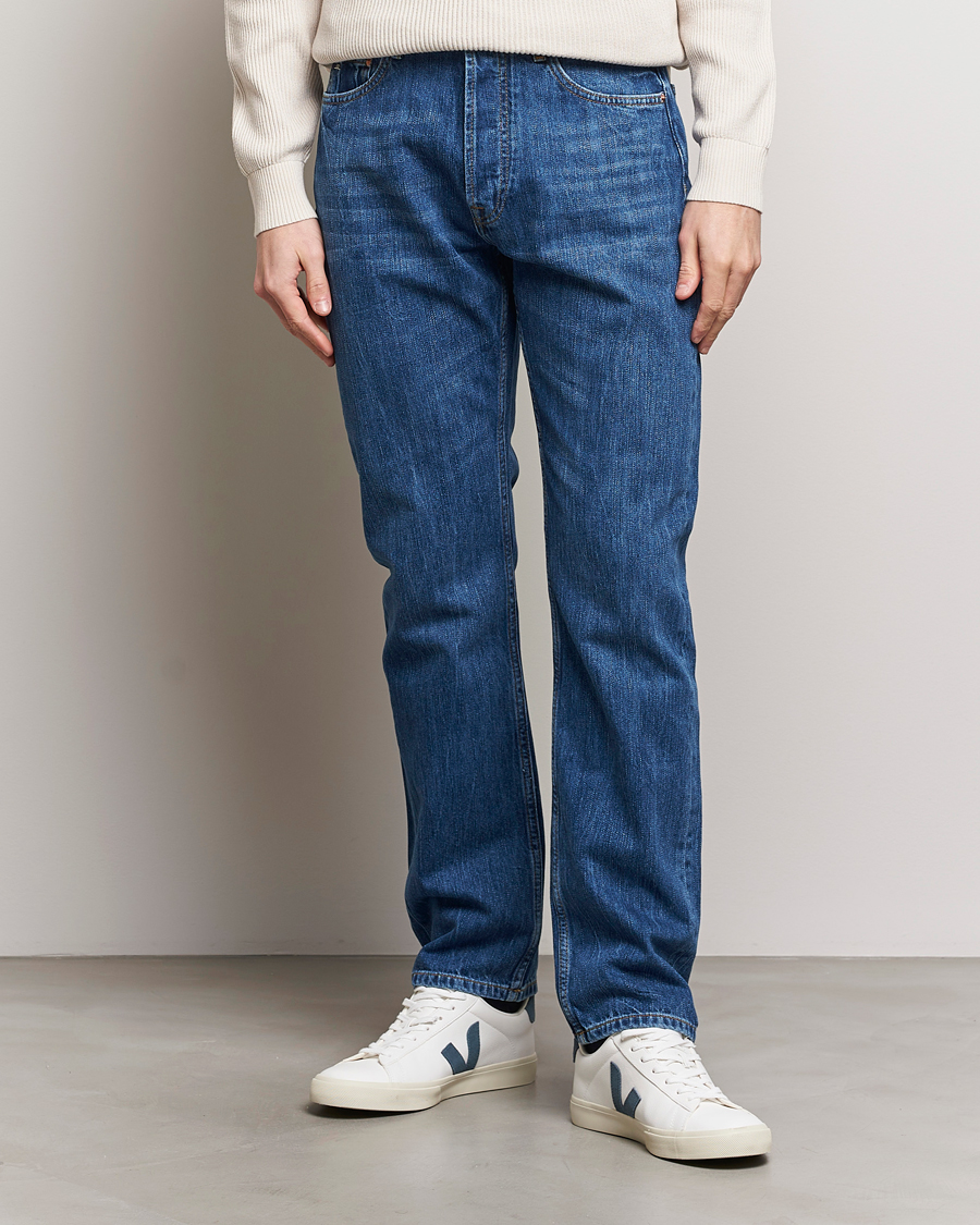 Herren | Blaue jeans | J.Lindeberg | Cody Slub Regular Jeans Mid Blue