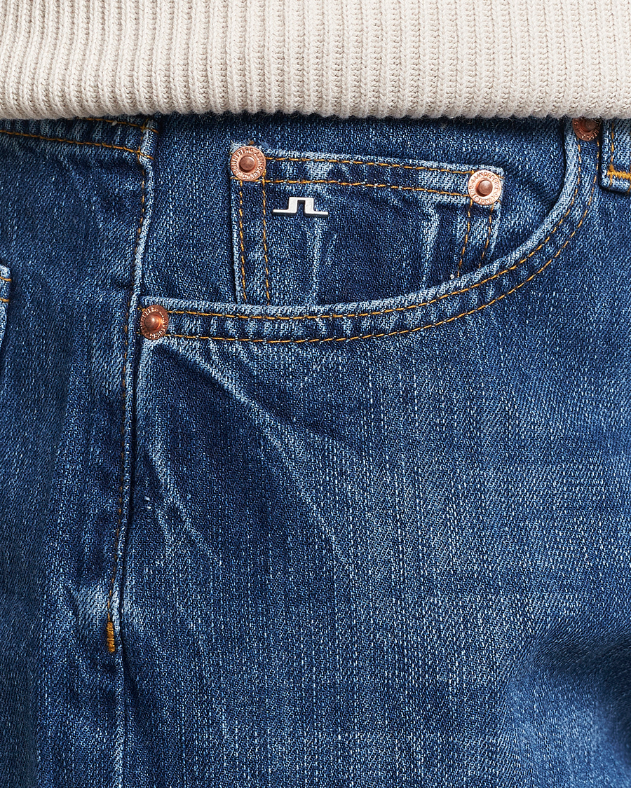 Herren | Jeans | J.Lindeberg | Cody Slub Regular Jeans Mid Blue