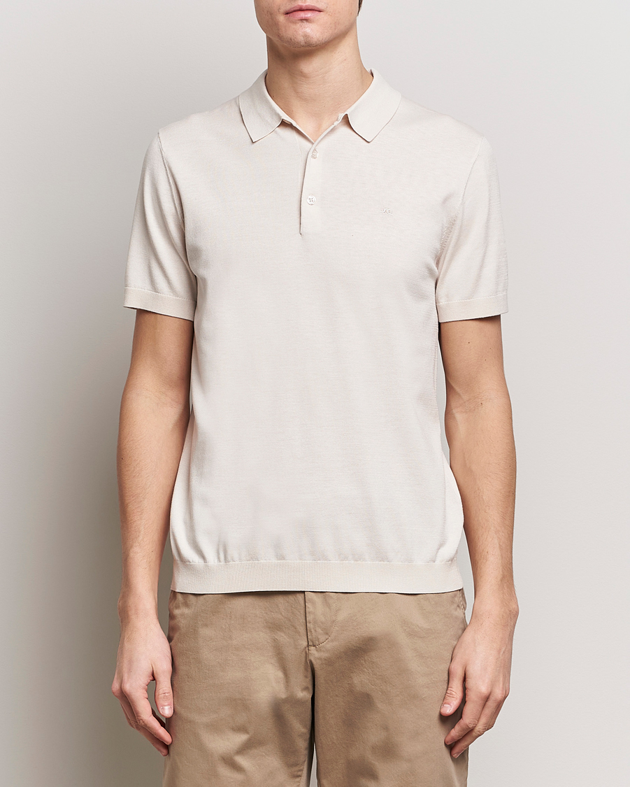 Herren | Poloshirts | J.Lindeberg | Ridge Rayon Silk Polo Moonbeam