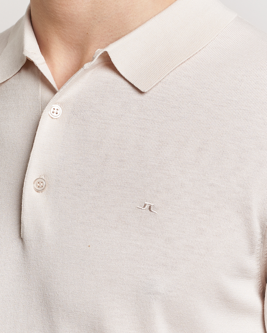 Herren | Poloshirts | J.Lindeberg | Ridge Rayon Silk Polo Moonbeam