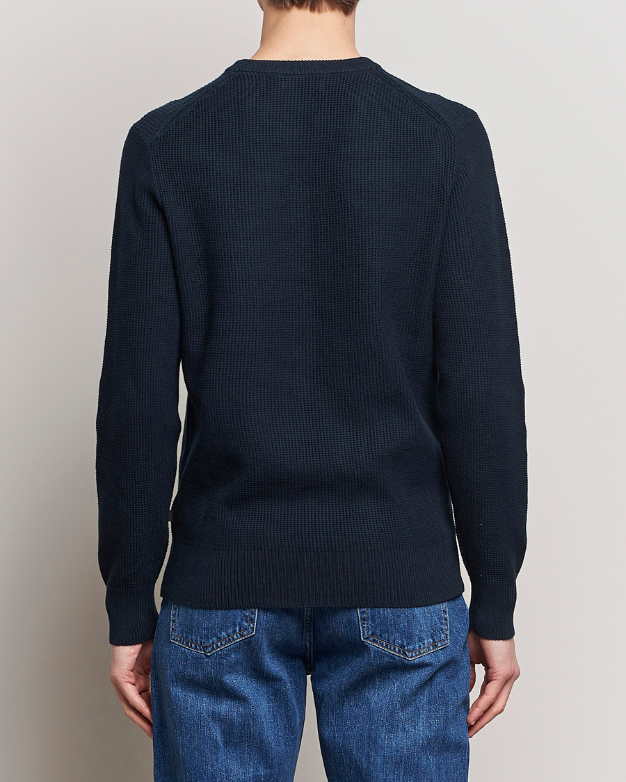 Herren | Pullover | J.Lindeberg | Arthur Structure Organic Cotton Crew Neck Navy