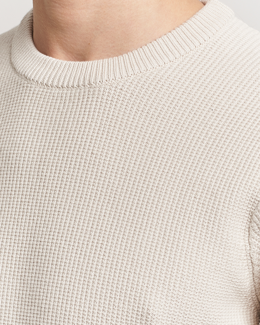 Herren | Pullover | J.Lindeberg | Arthur Structure Organic Cotton Crew Neck Moonbeam