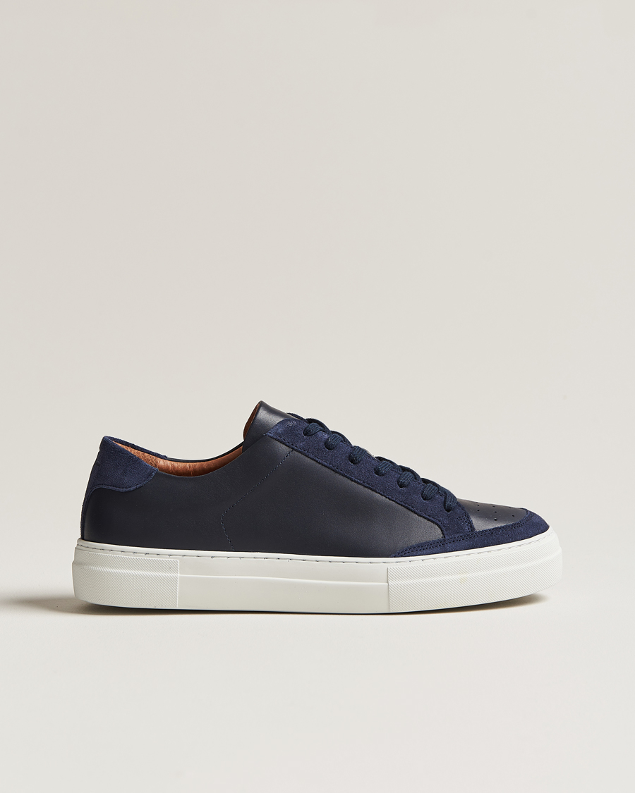 Herren | J.Lindeberg Art Signature Leather Sneaker Navy | J.Lindeberg | Art Signature Leather Sneaker Navy