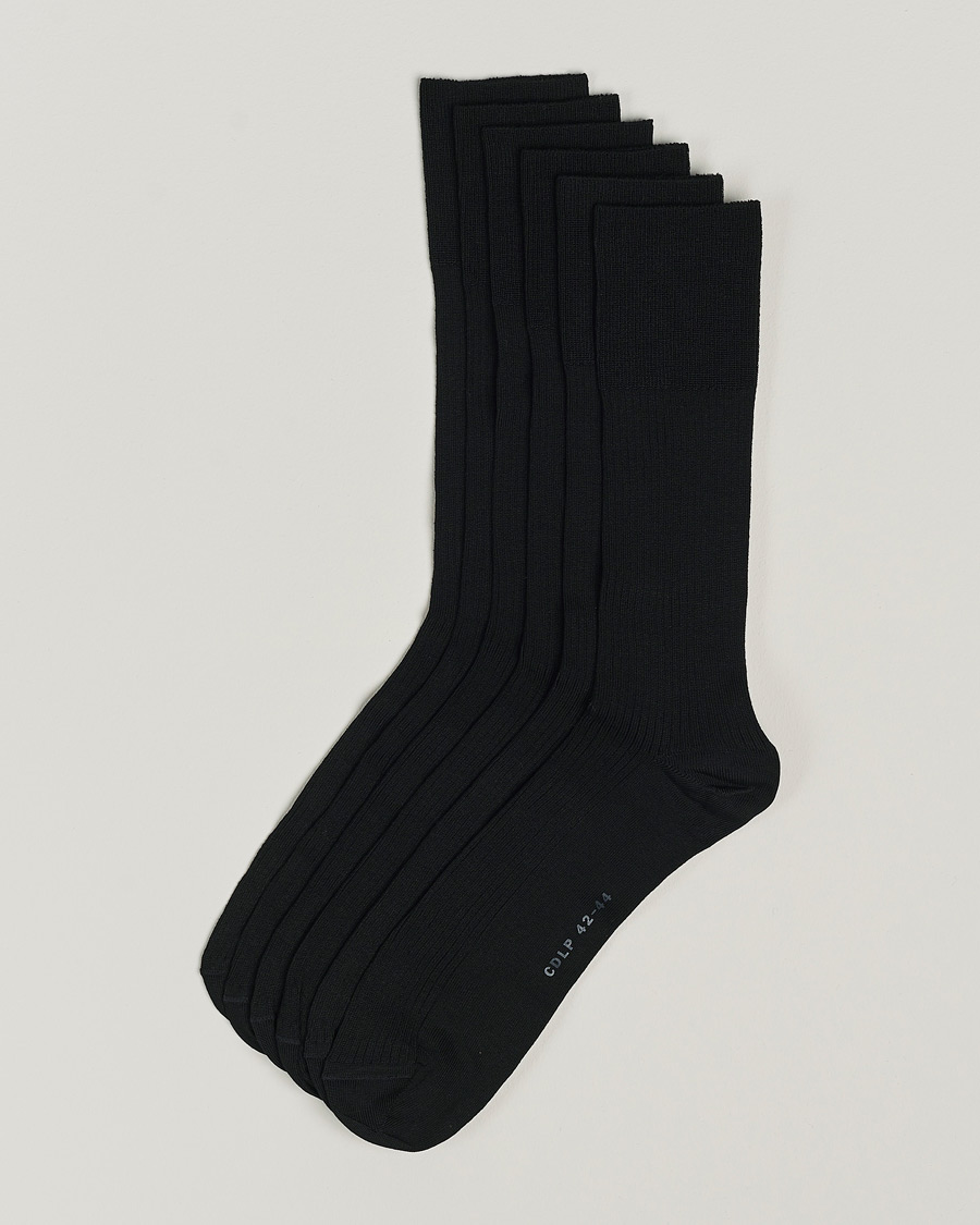 Herren | Unterwäsche | CDLP | 6-Pack Cotton Rib Socks Black