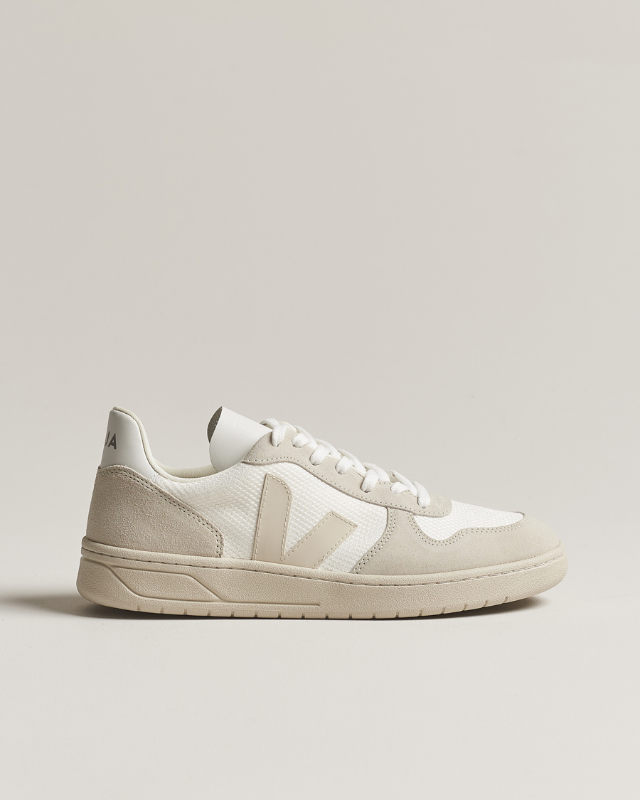 Herren | Veja V-10 Mesh Sneaker White/Natural Pierre | Veja | V-10 Mesh Sneaker White/Natural Pierre