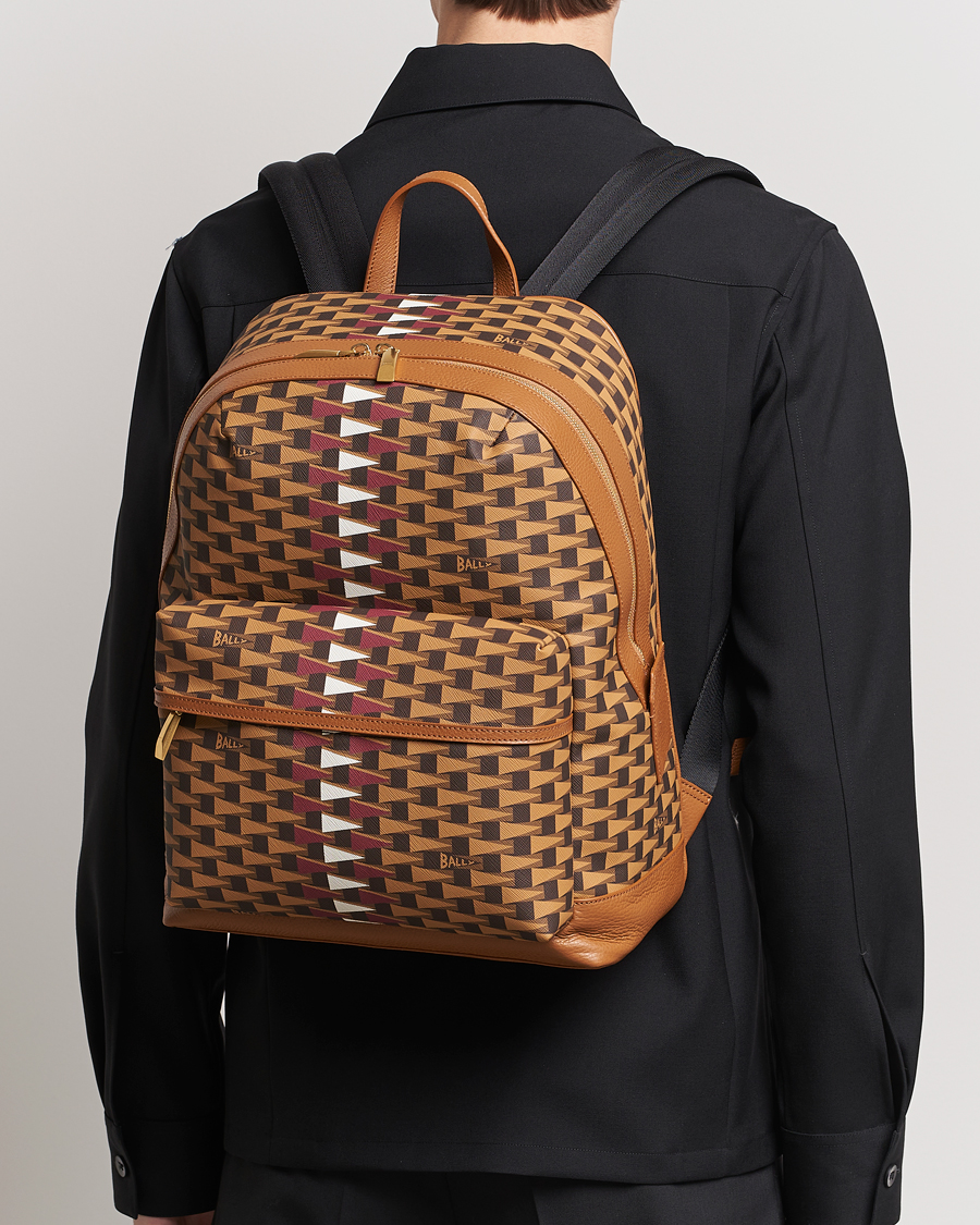 Herren | Accessoires | Bally | Pennant Monogram Leather Backpack Brown