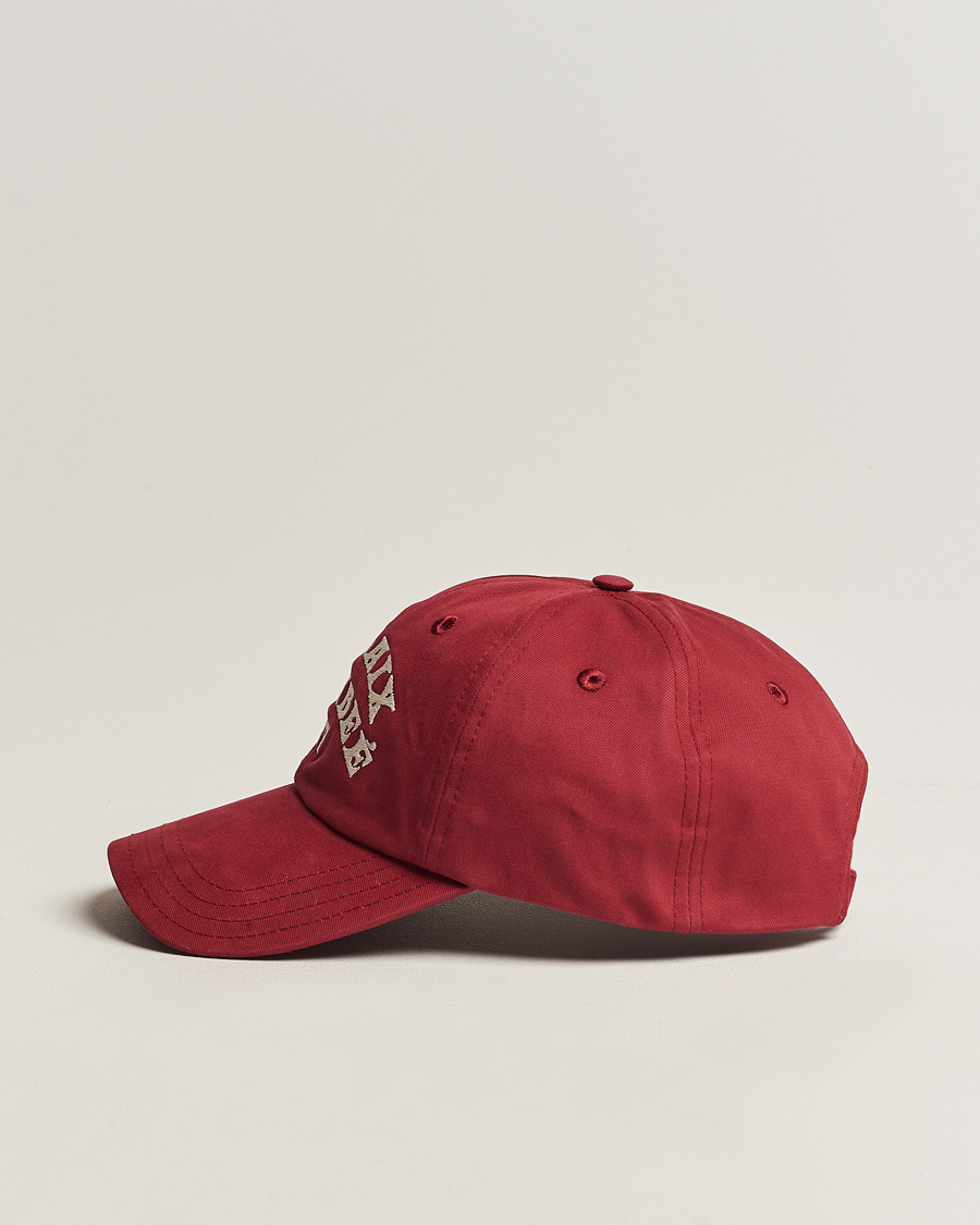 Herren | Drake's Morlaix Plombee 77 Baseball Cap Red | Drake's | Morlaix Plombee 77 Baseball Cap Red