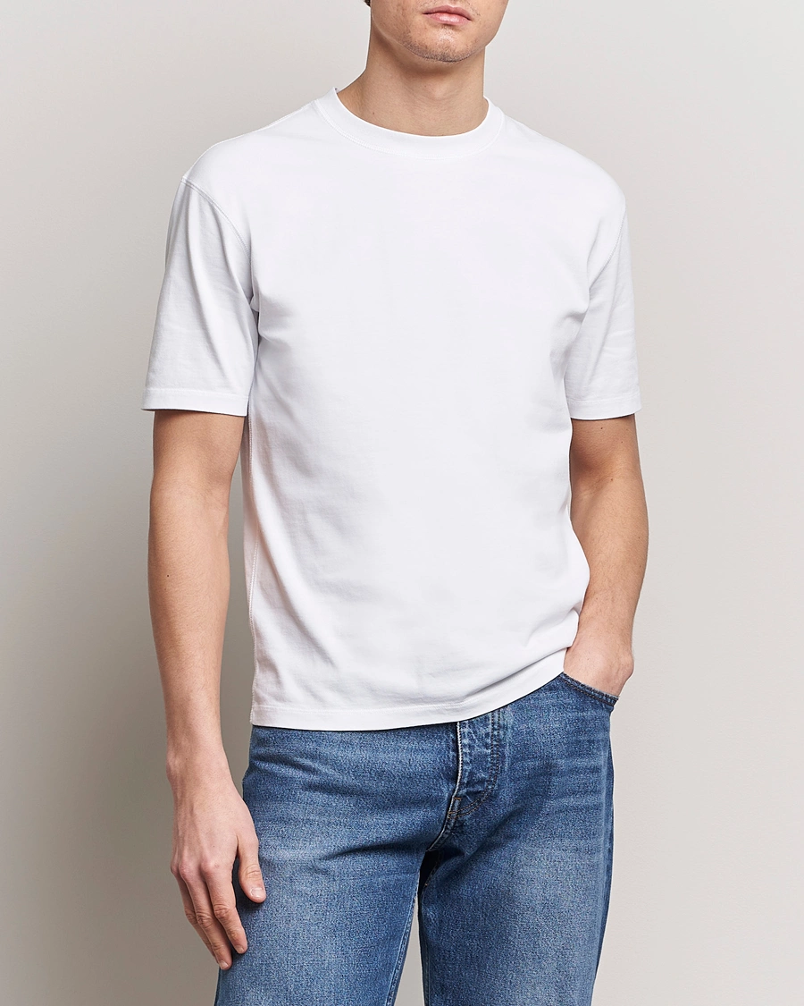 Herren |  | Drake's | Bird Graphic Print Hiking T-Shirt White