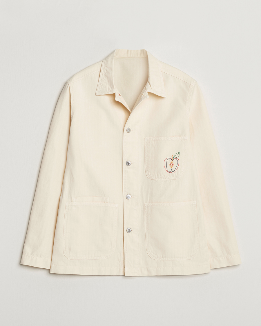 Herren | Hemden | Drake's | Herringbone Fatigue Cotton Jacket Ecru