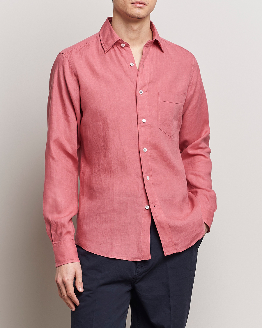 Herren |  | Drake\'s | Linen Summer Shirt Pink