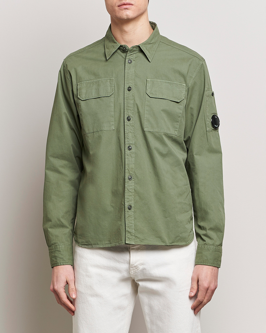 Herren | Kleidung | C.P. Company | Long Sleeve Gabardine Pocket Shirt Green