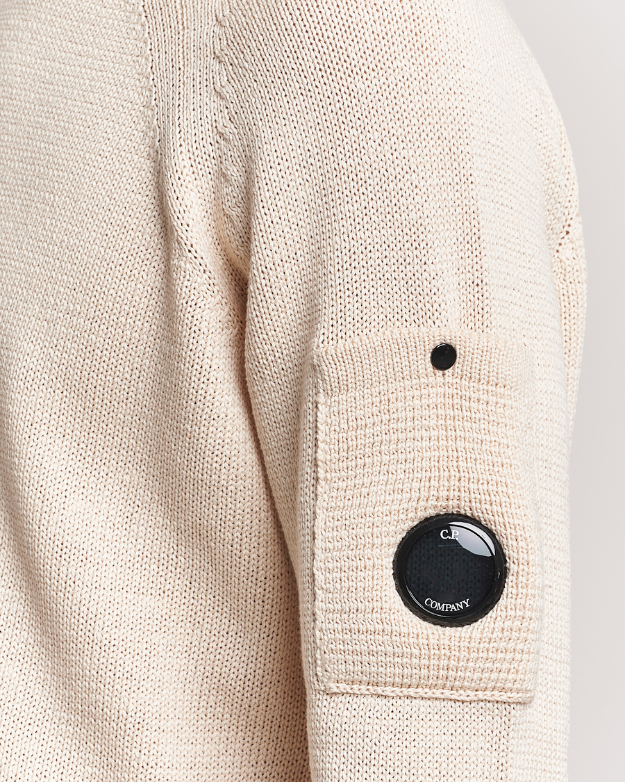 Herren | Pullover | C.P. Company | Compact Cotton Lens Crewneck Ecru