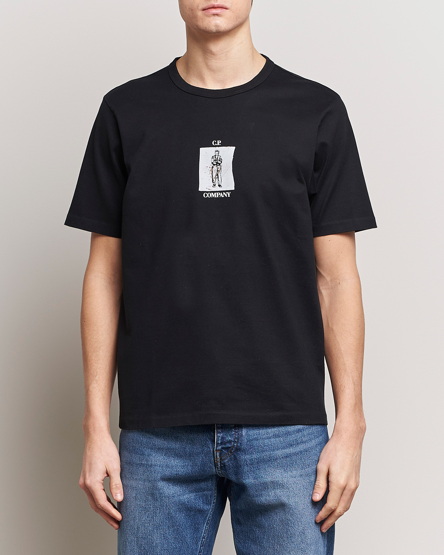 Herren | Contemporary Creators | C.P. Company | Mercerized Heavy Cotton Back Logo T-Shirt Black