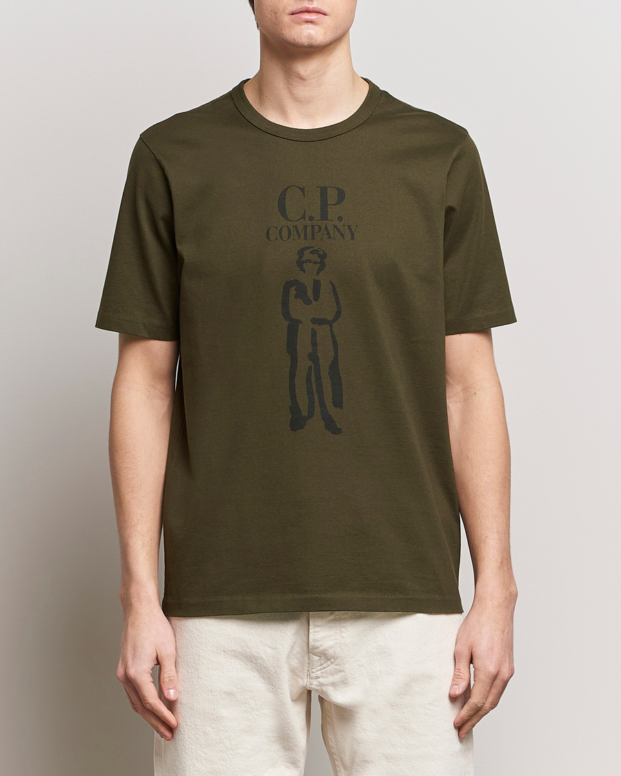 Herren | Kategorie | C.P. Company | Mercerized Heavy Cotton Logo T-Shirt Army