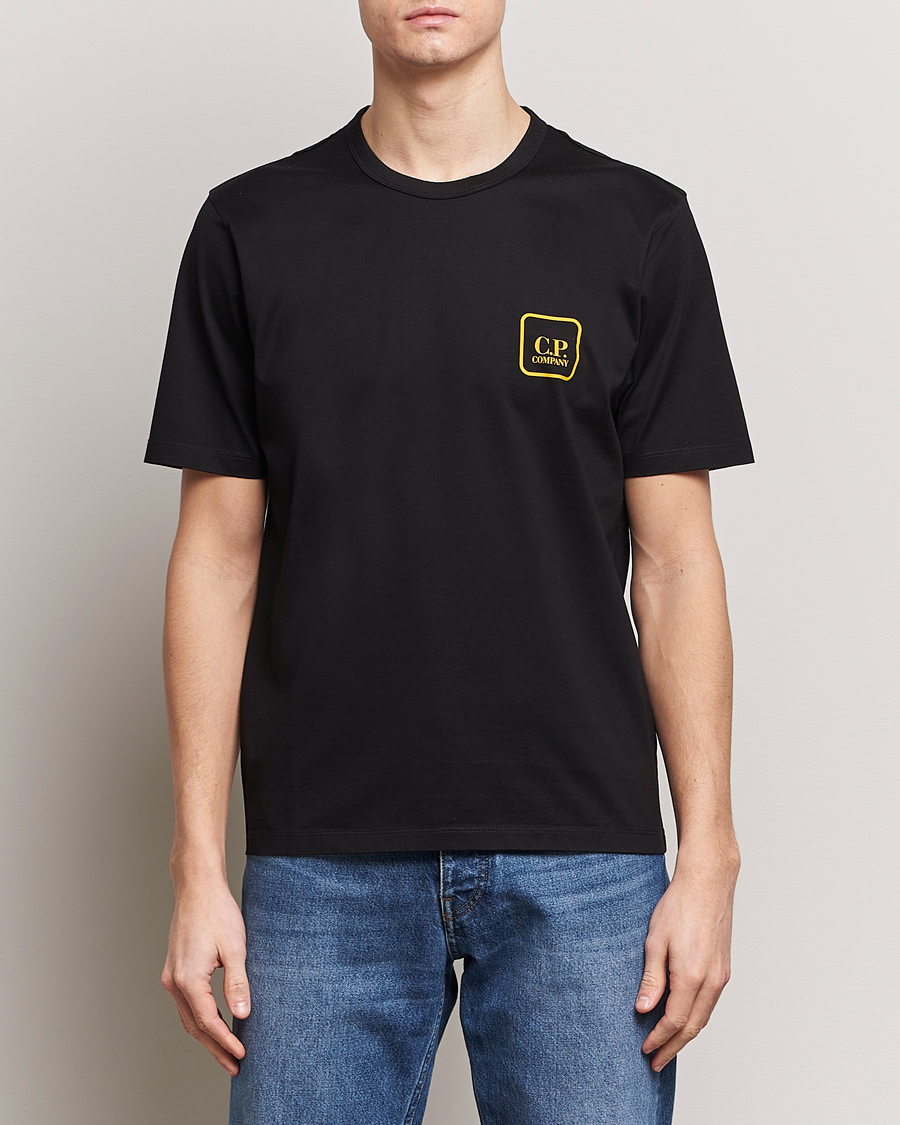 Herren | Kurzarm T-Shirt | C.P. Company | Metropolis Mercerized Jersey Back Logo T-Shirt Black