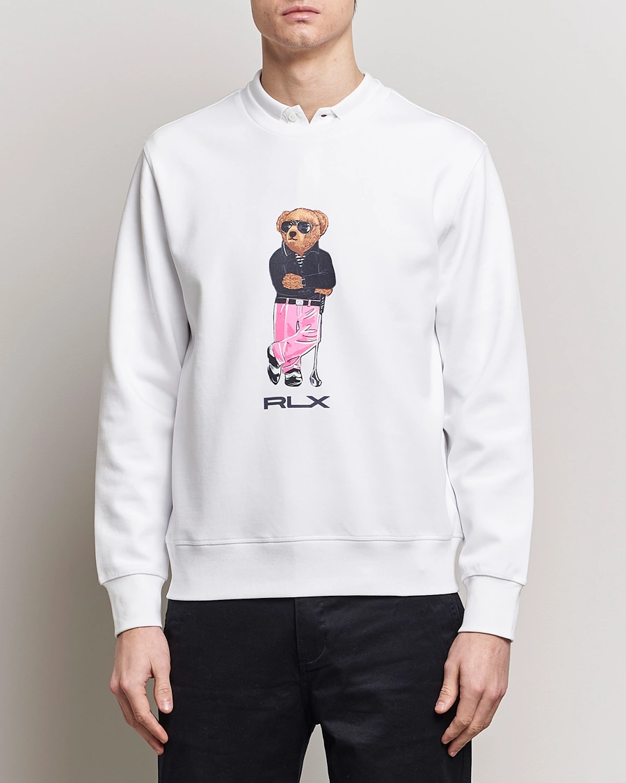 Herren | 20% sale | RLX Ralph Lauren | Bear Golfer Double Knit Sweater Ceramic White
