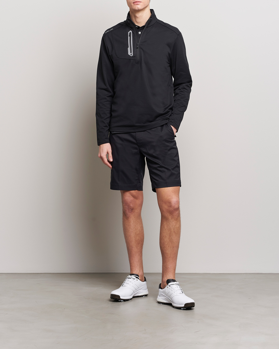 Herren | Pullover | RLX Ralph Lauren | Luxury Jersey Half Zip Polo Black