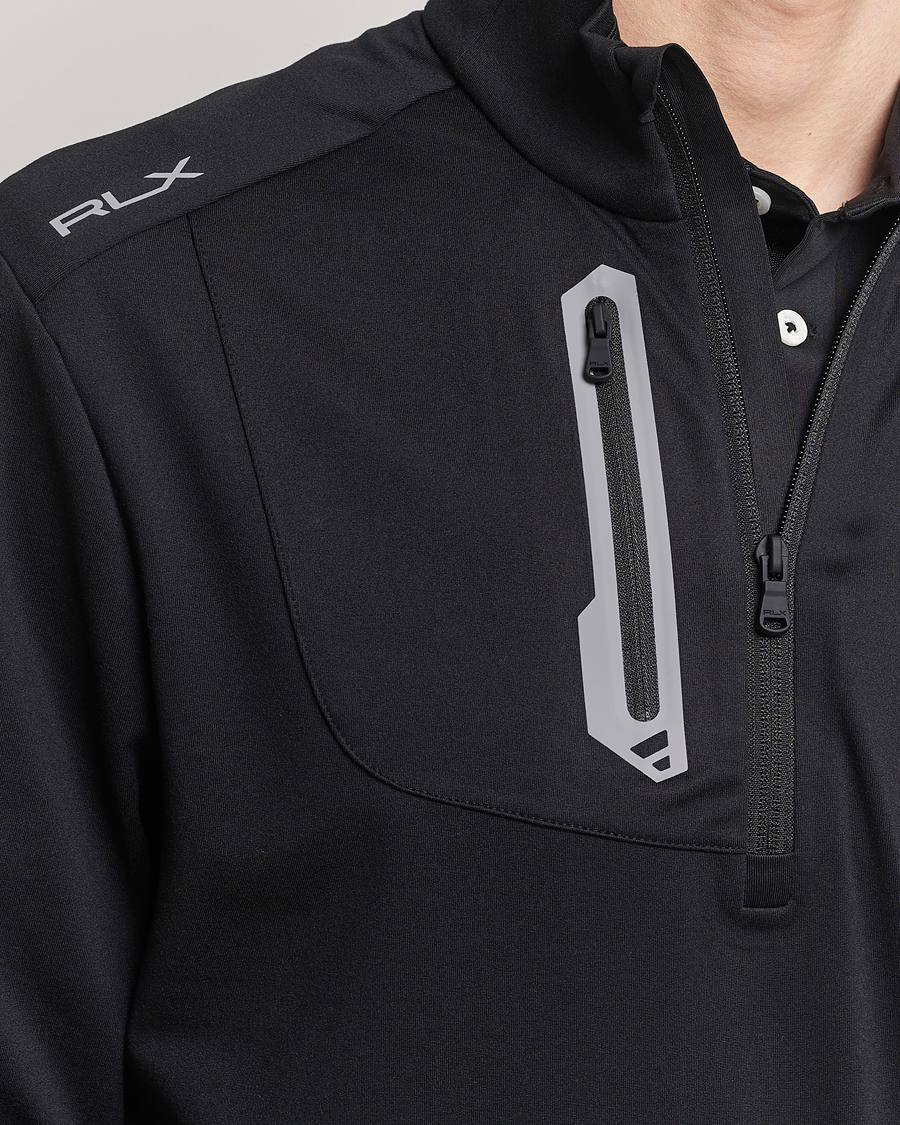Herren | Pullover | RLX Ralph Lauren | Luxury Jersey Half Zip Polo Black