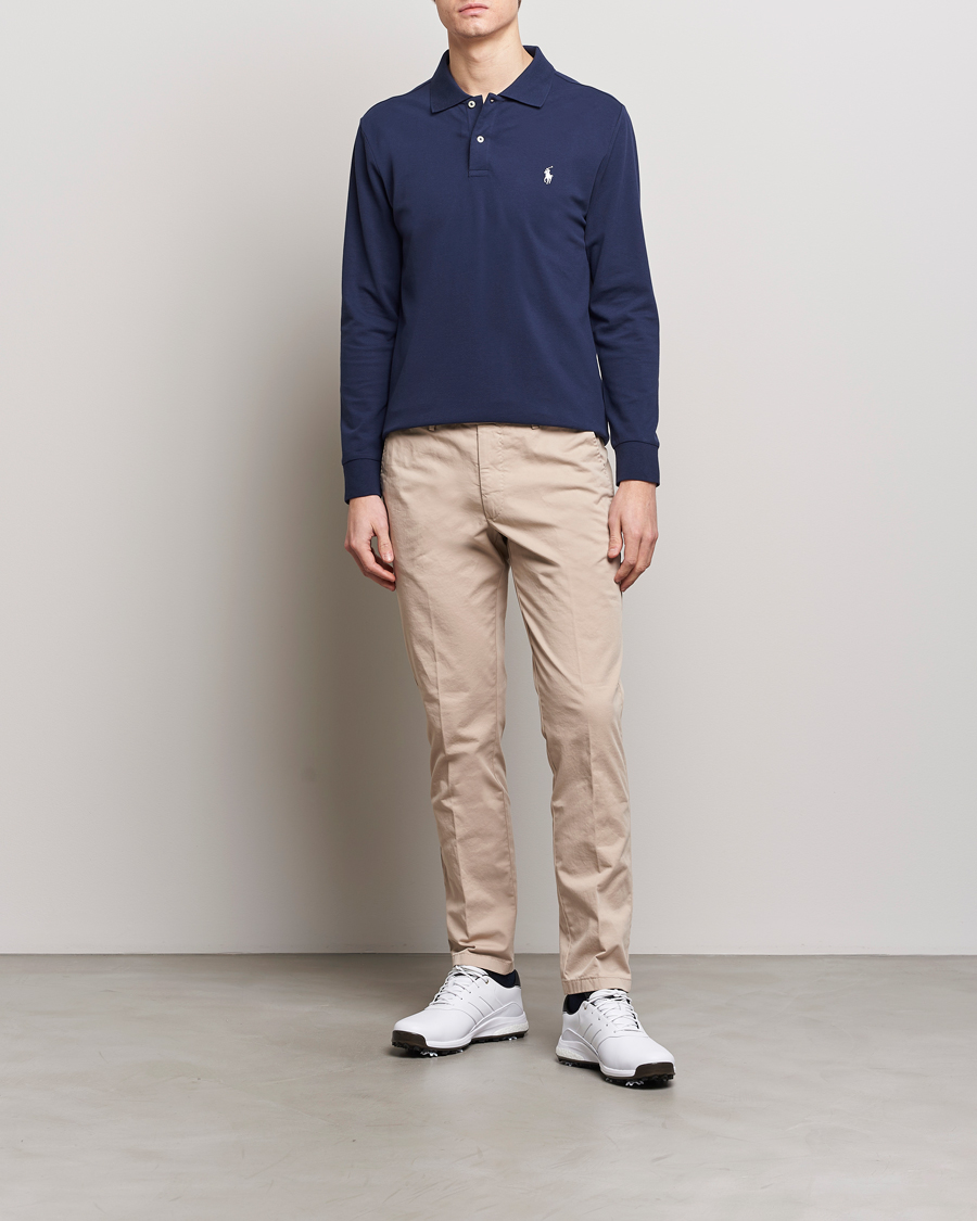 Herren | Pullover | Polo Ralph Lauren Golf | Performance Stretch Long Sleeve Polo Refined Navy