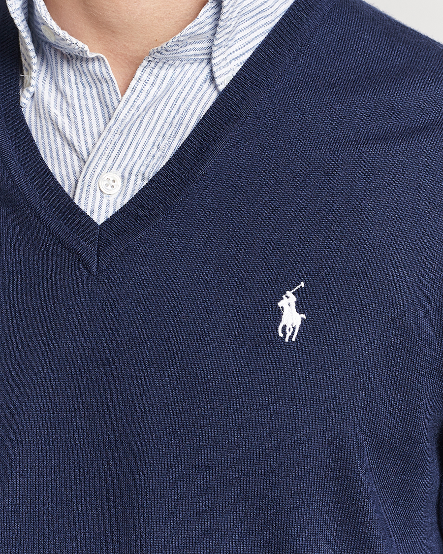 Herren | Pullover | Polo Ralph Lauren Golf | Wool Knitted V-Neck Sweater Refined Navy