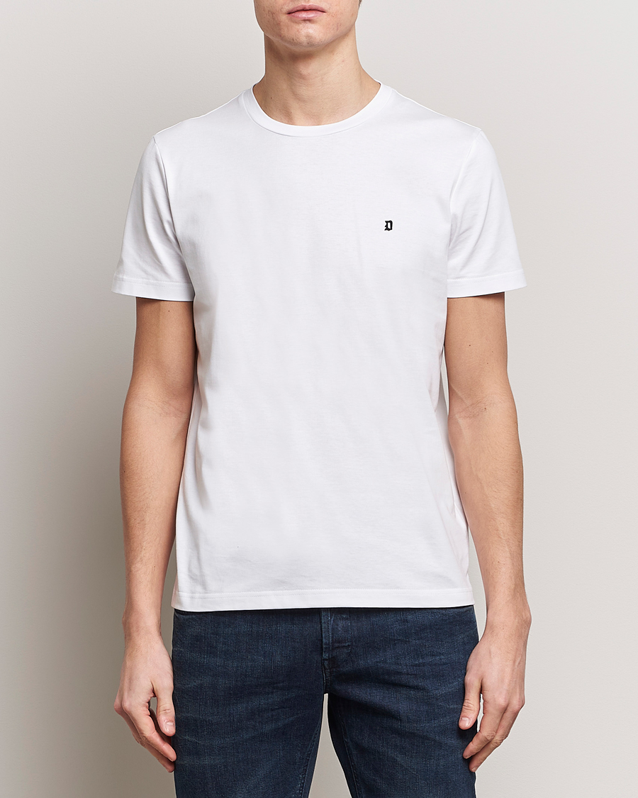Herren | Weiße T-Shirts | Dondup | Logo Crew Neck T-Shirt White