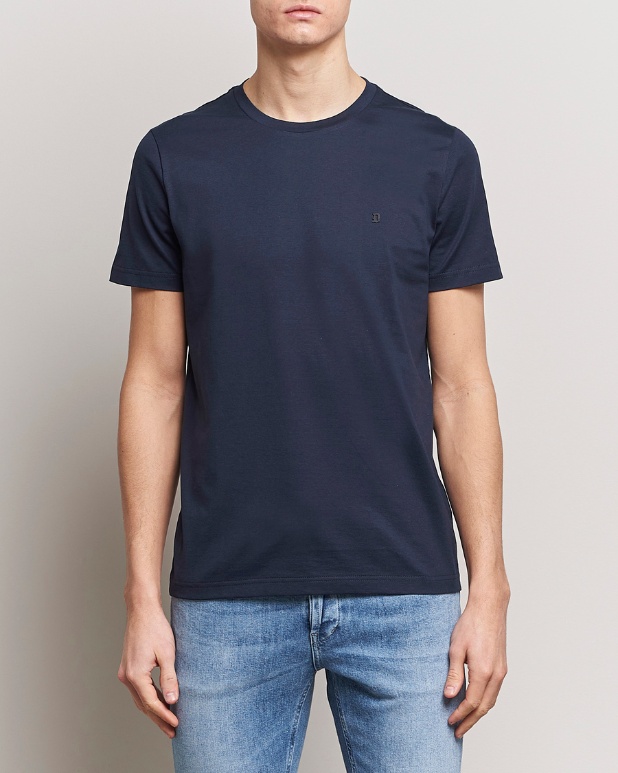 Herren | Kurzarm T-Shirt | Dondup | Logo Crew Neck T-Shirt Navy