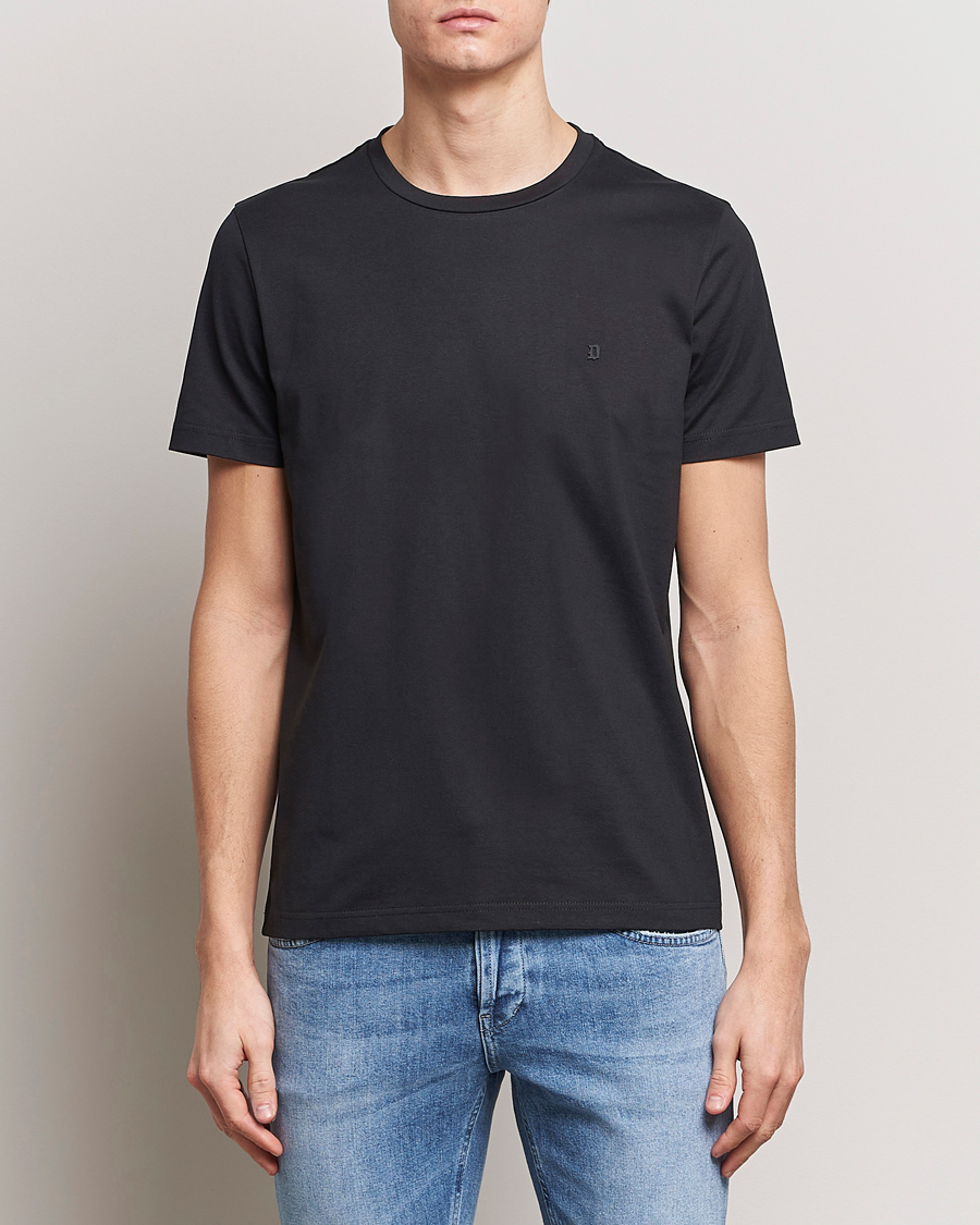 Herren | Schwartze t-shirts | Dondup | Logo Crew Neck T-Shirt Black