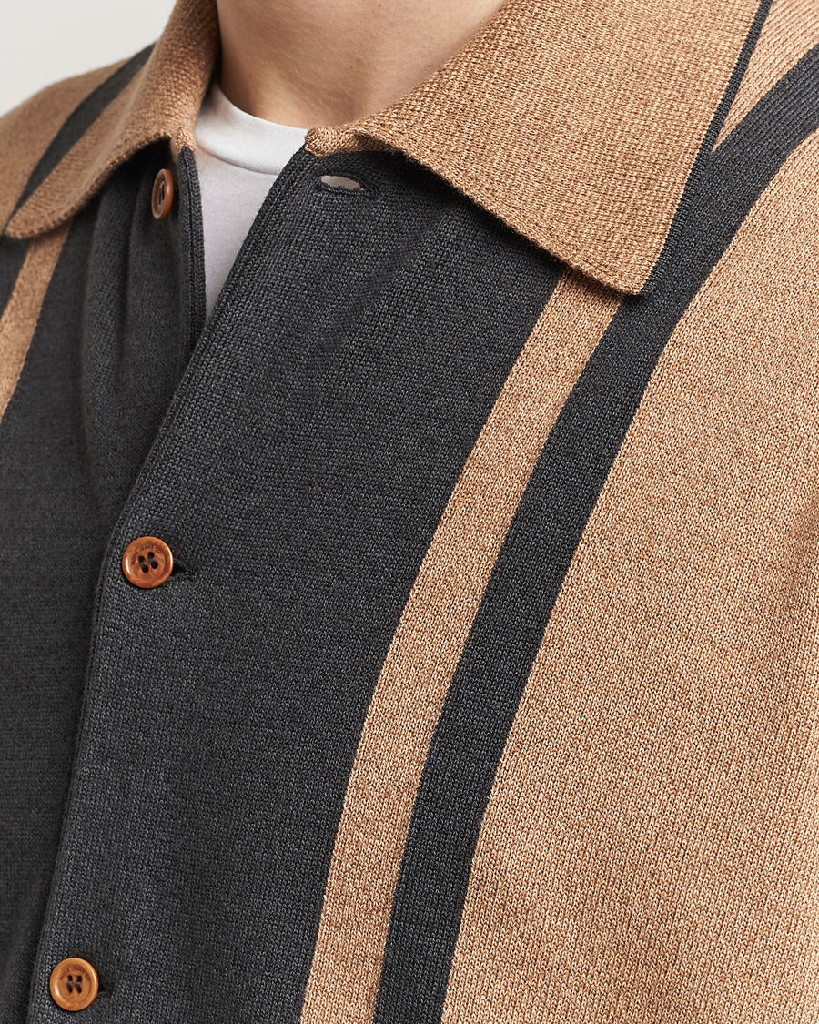 Herren | Hemden | Nudie Jeans | Fabbe Knitted Polo Shirt Beige