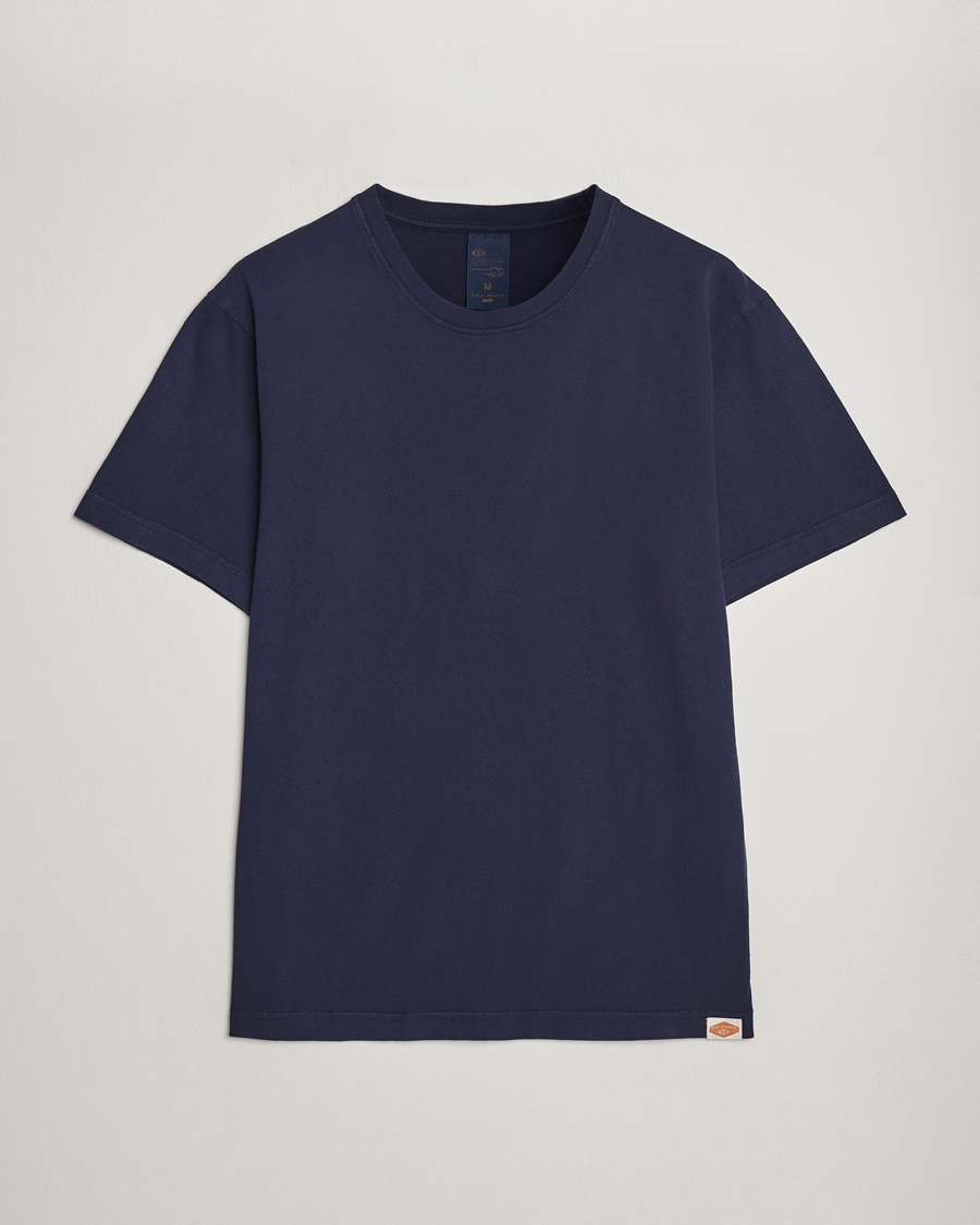 Herren | T-Shirts | Nudie Jeans | Uno Everyday Crew Neck T-Shirt Blue